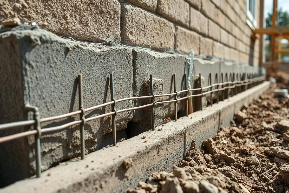Concrete foundation being assessed at a Los Angeles residential property