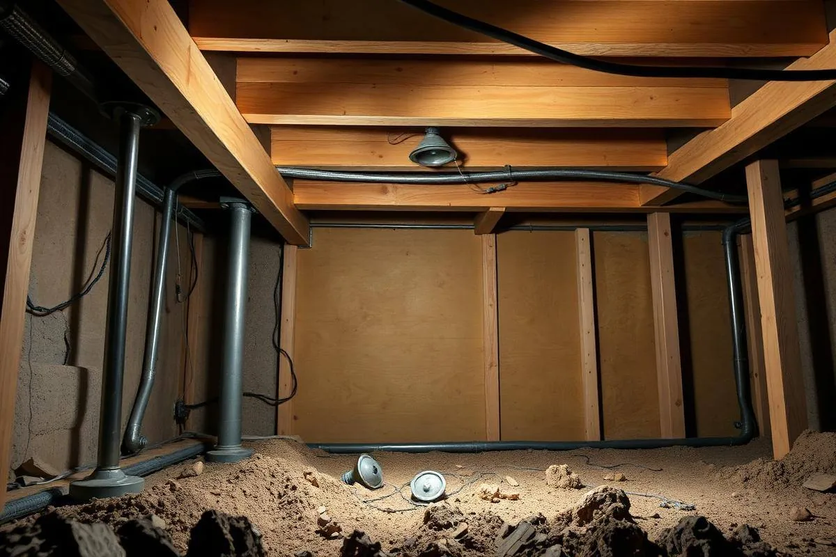 Damaged concrete slab being assessed at a Los Angeles property